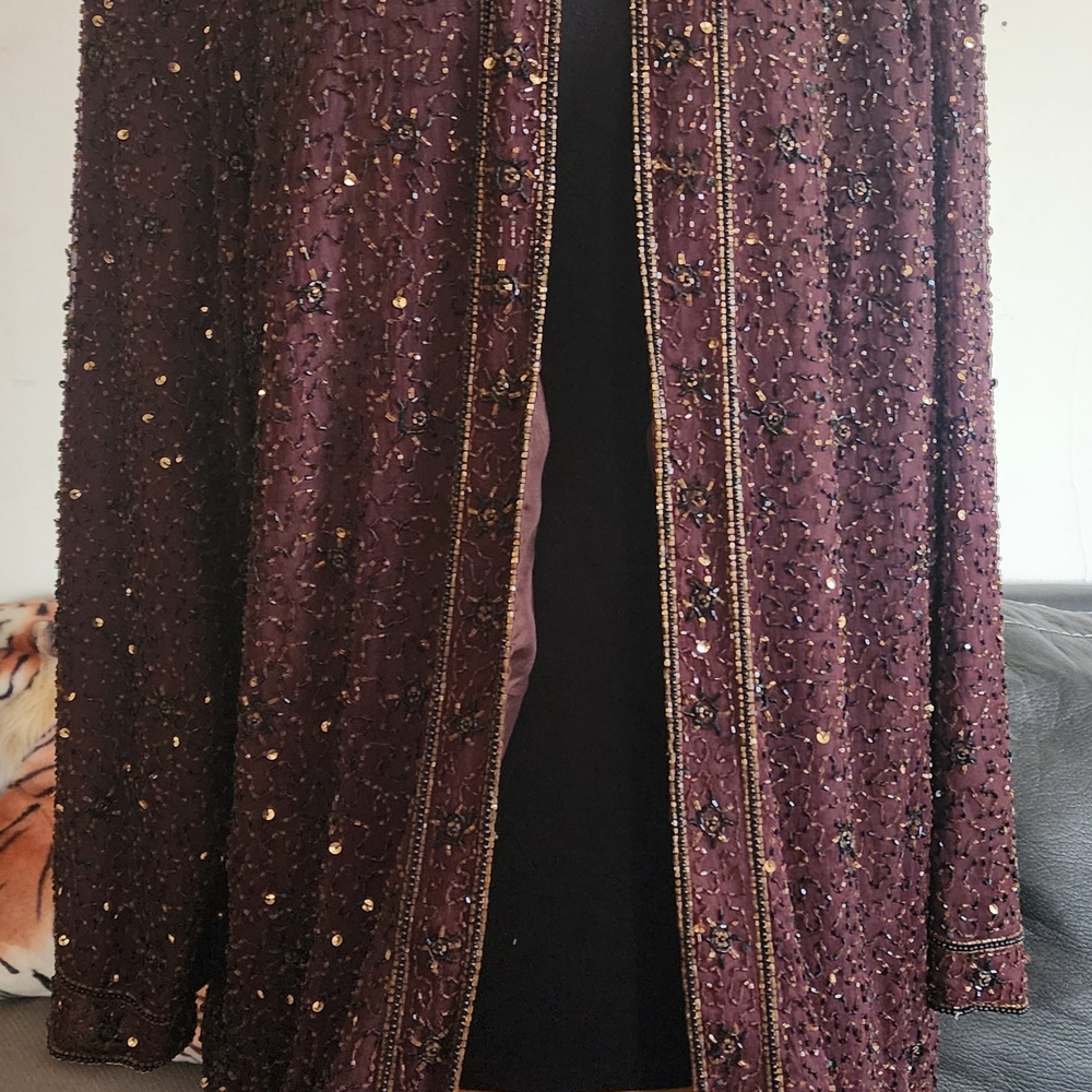 Stenay Beaded Burgundy Blazer